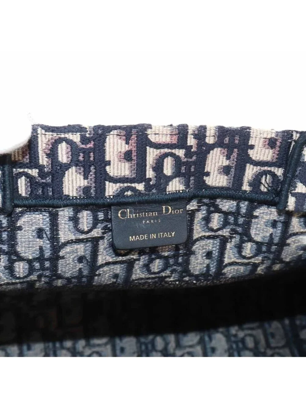 Dior Oblique Book Tote Canvas Navy